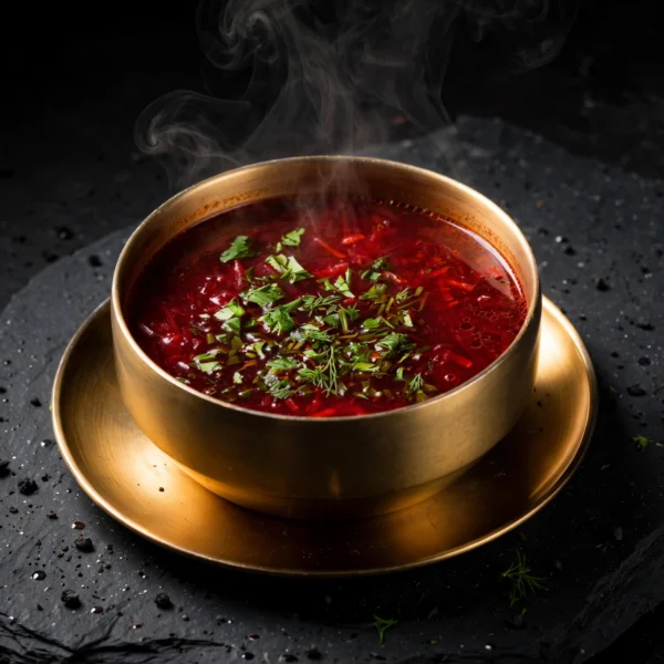 Borsh with beef