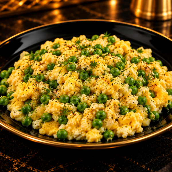 Scrambled Eggs and Green Peas